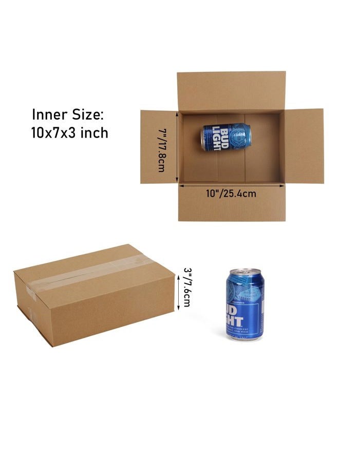 CRUGLA 40 Packs 10x7x3 Shipping Boxes for Small Business, Corrugated Cardboard Boxes Bulk for Shipping Packing Mailing - Image 2