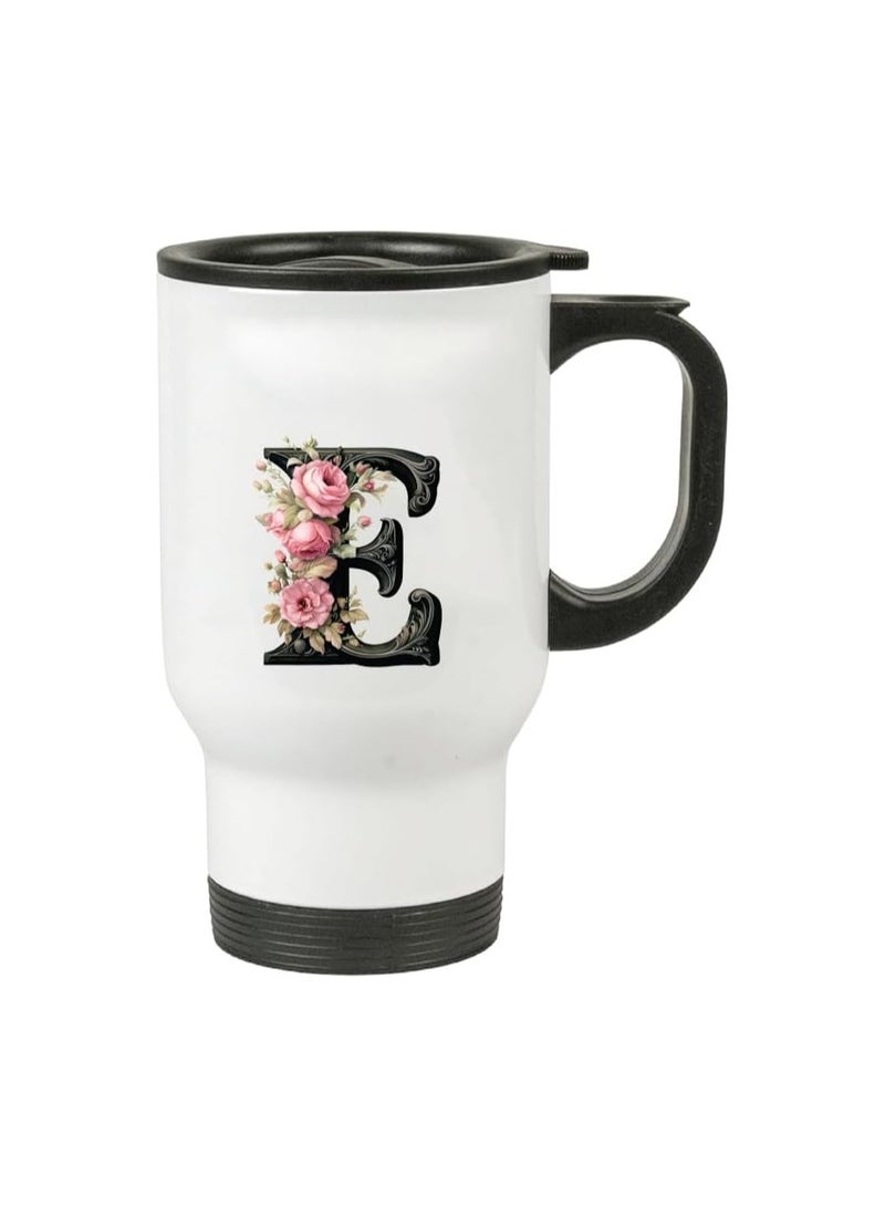 برينت شوب فور مي كوب سفر مطبوع عليه حرف أولي - قهوة - شاي أو مشروبات ساخنة وباردة - آمن للاستخدام في غسالة الأطباق - مثالي لمحبي القهوة والشاي - Image 2