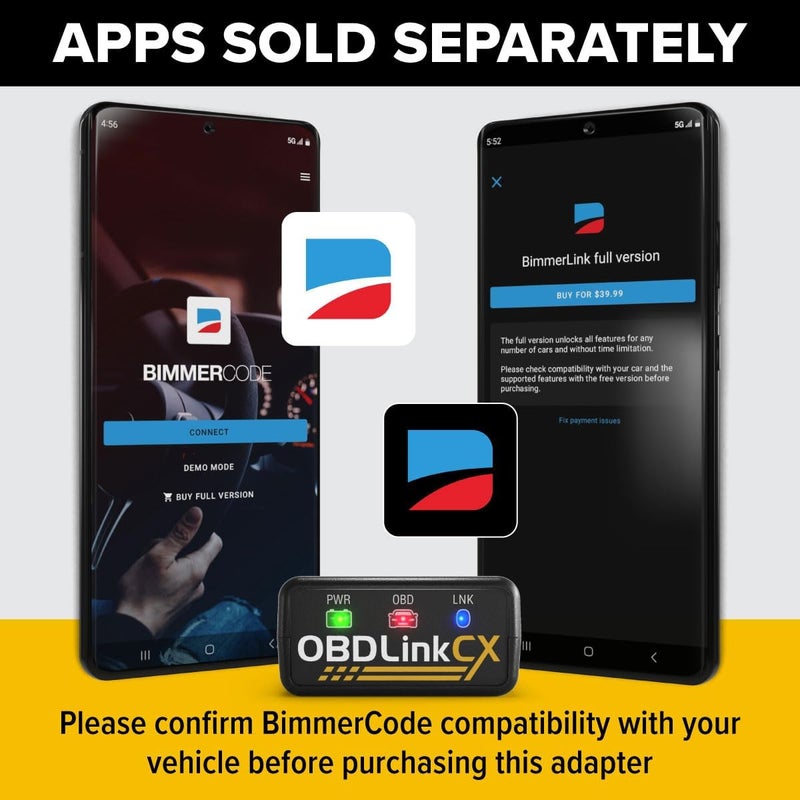 OBDLink CX Bimmercode Bluetooth 5.1 OBD2 Adapter for BMW/Mini, Works with iPhone/iOS & Android, Car Coding, OBD II Diagnostic Scanner - Image 5