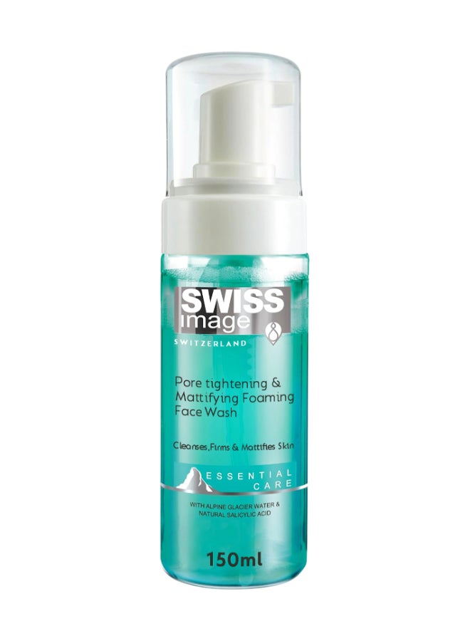 SWISS image Foaming Face Wash for Pore Tightening & Mattifying with Salicylic Acid 150 ml Acne & Oil Control, Deep Cleansing Anti-Shine Face Wash| Combination to Oily Skin| Men & Women| Swiss Made - Image 1