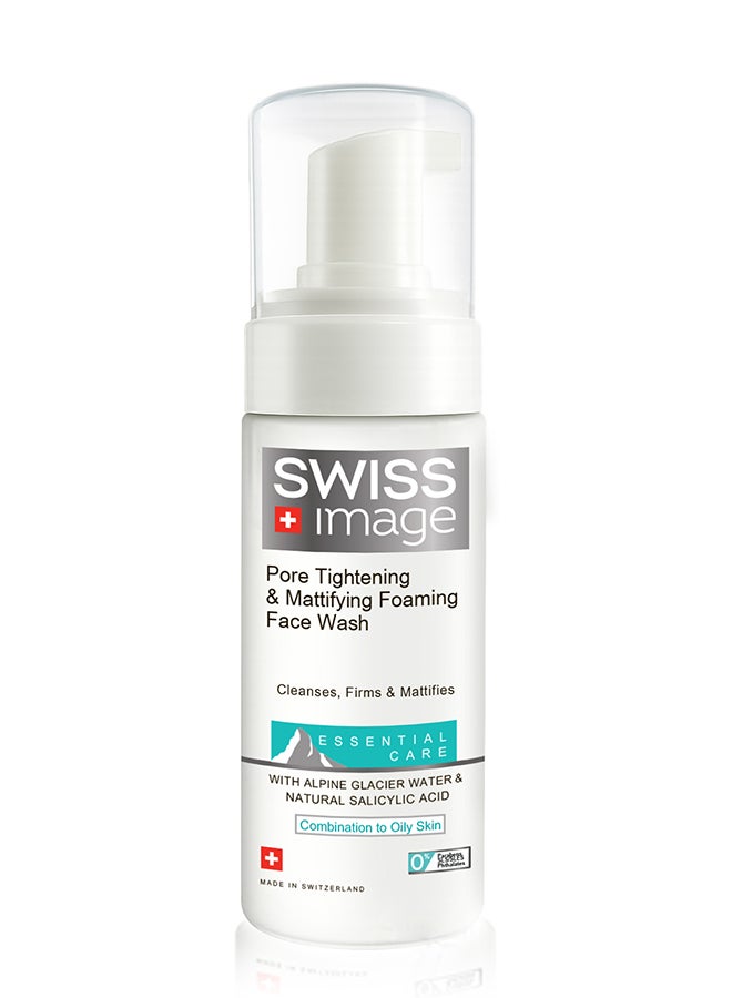 SWISS image Foaming Face Wash for Pore Tightening & Mattifying with Salicylic Acid 150 ml Acne & Oil Control, Deep Cleansing Anti-Shine Face Wash| Combination to Oily Skin| Men & Women| Swiss Made - Image 1