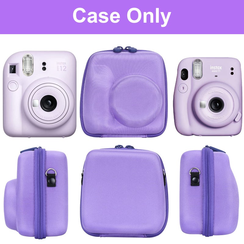 Aenllosi Hard Carrying Case Replacement For Fujifilm Instax Mini 12/11 Instant Camera,Protective Case Compatible With Instax Camera Mini 12/11(Only Case,Lilac Purple) - Image 4