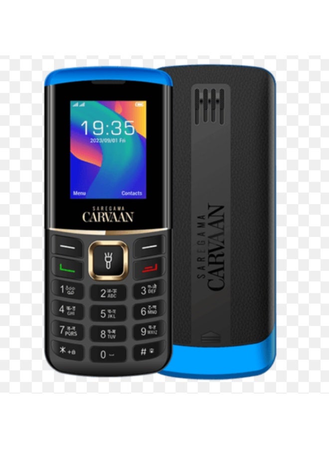 Saregama Carvaan CM185 Mobile Phone with 1500 Pre-Loaded Hindi Songs, Dual SIM, FM Radio & Torch – Blue