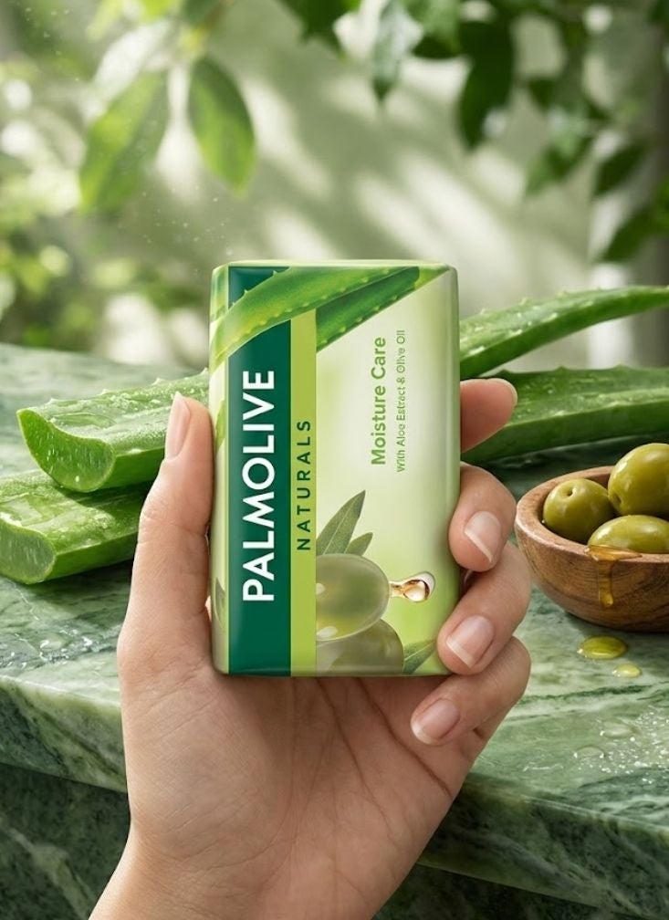 Palmolive Naturals Moisture Care Soap (90g) - with Aloe Vera & Olive Oil Extracts - Image 2