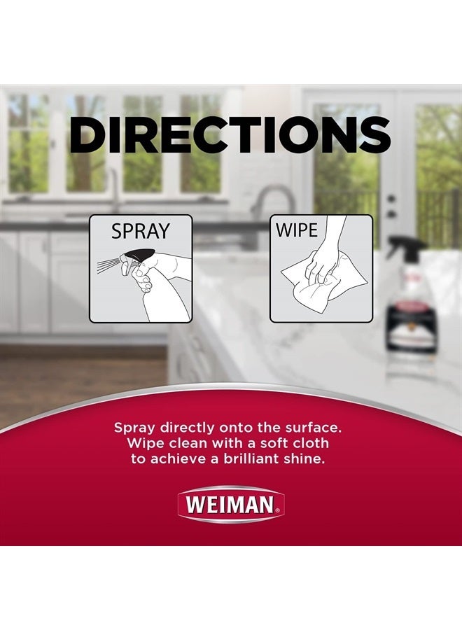 Weiman Quartz Countertop Cleaner and Polish - 24 Ounce with Microfiber Cloth - Clean and Shine Your Quartz Countertops Islands and Stone Surfaces with UV Protection - Image 4