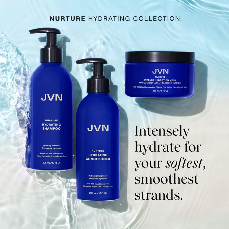 JVN Nurture Hydrating Shampoo & Conditioner (20 Fl Oz), Nurture Shampoo & Conditioner for All Hair Types, Detangles & Softens Hair, Made with Clean Hemisqualane - Image 5