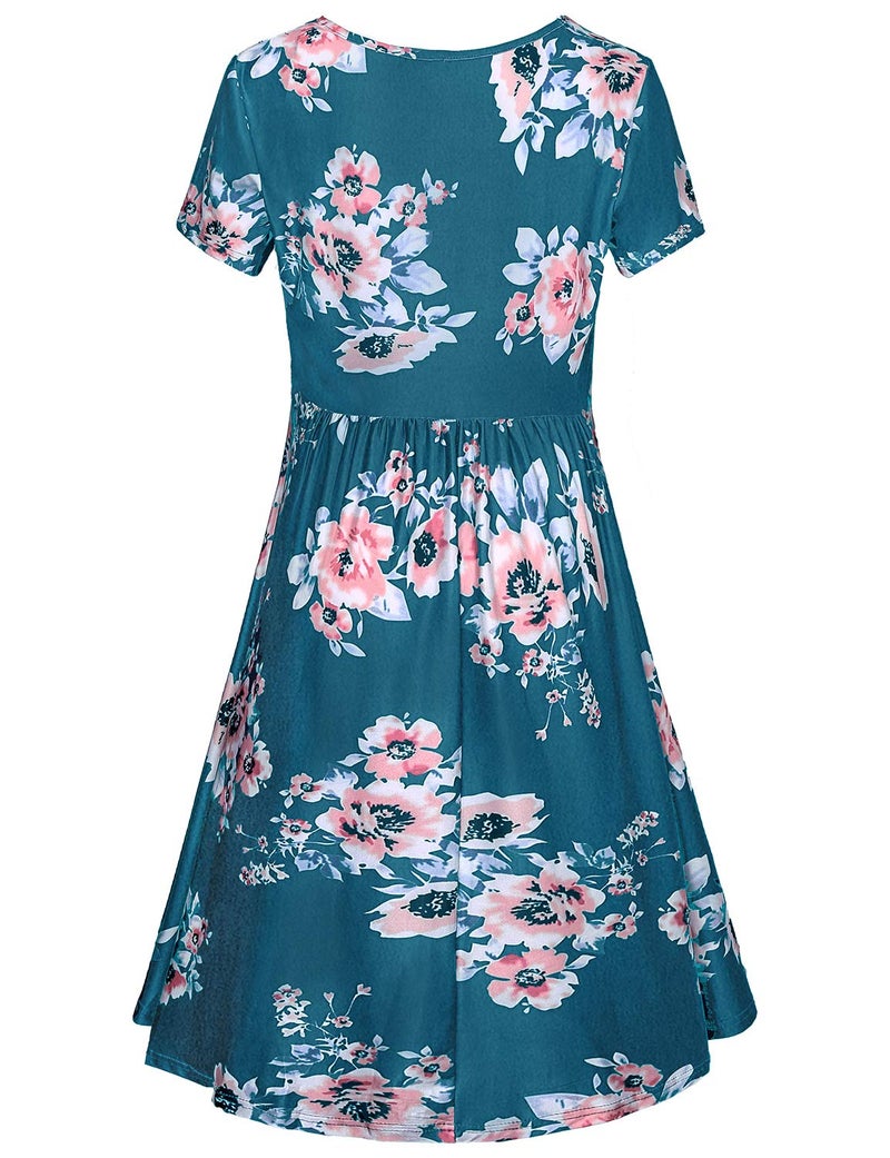 connche Quinee Breastfeeding Dress,Women's Nursing Sleeveless Summer Maternity Dresses Casual Loose Fit Pregnancy Clothes Blue Floral XL - Image 3
