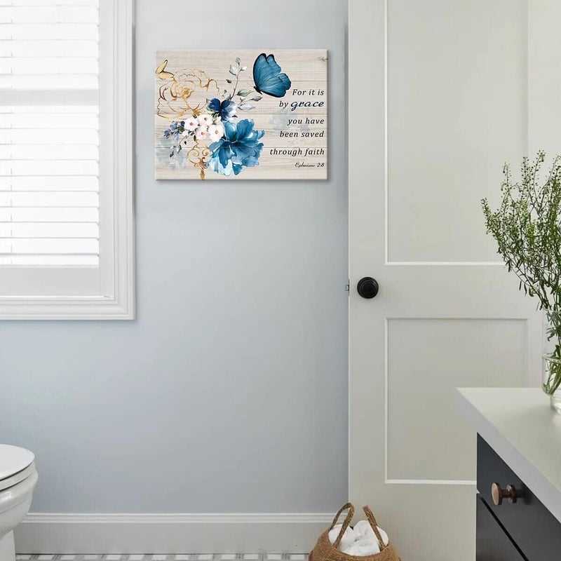 PulsatingFingertip Butterfly Bible Verse Canvas Wall Art - Image 5