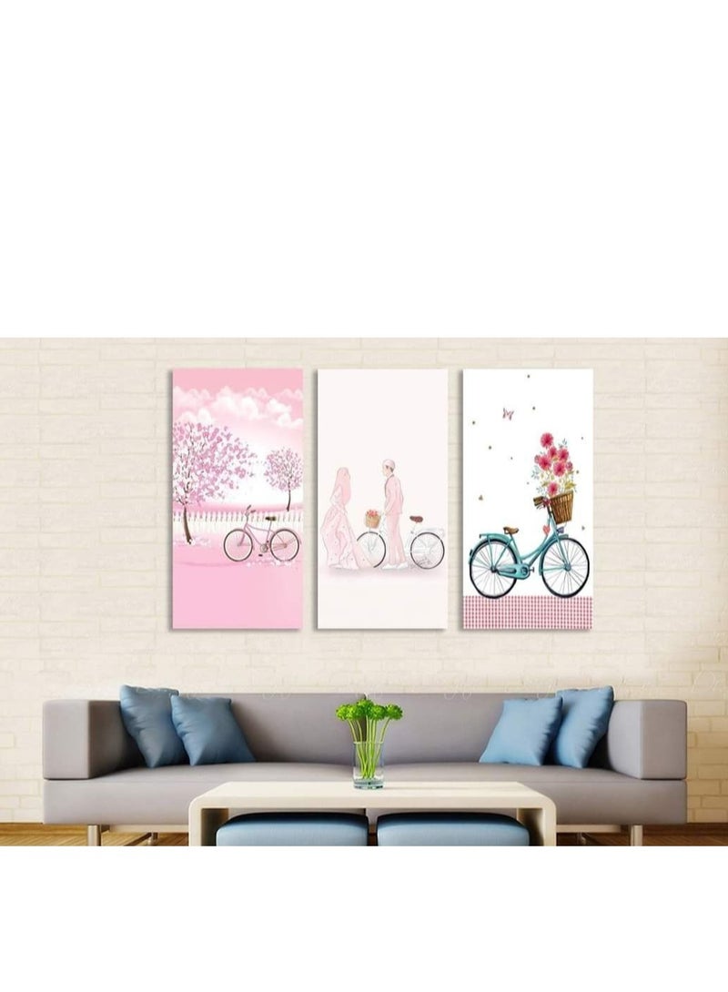 Tableau Wall Hanging High-quality digitally printed wall-mounted poster with a scratch-resistant and color-protective coating - 3pcs Multi color