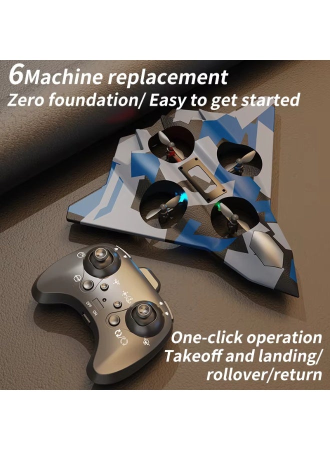 BORTONY RC Plane 2.4GHz Remote Control Drone Quadcopter Foam Fighter Aircraft Lightweight with One-Key Takeoff LED Lights & 360° Stunt Flips for Beginners & Kids - Image 4