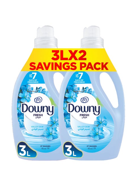 Valley Dew Dual Pack Regular Fabric Softener Dilute 2 x 3L