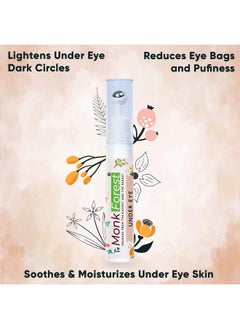 Monk Forest Under Eye Cream: 15Ml Roll-On For Dark Circles, Puffiness & Wrinkles - Cooling Massage Roller, All Skin Types  - Image 3