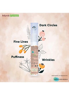 Monk Forest Under Eye Cream: 15Ml Roll-On For Dark Circles, Puffiness & Wrinkles - Cooling Massage Roller, All Skin Types  - Image 4