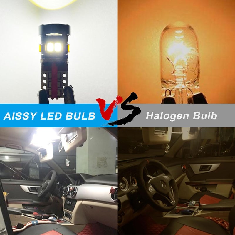 194 لمبة لوحة ترخيص LED عالية السطوع بنسبة 400% من نوع T10 168 2825 W5W لمبات للقبة والخريطة والباب والمقصورة الداخلية للسيارة بلون أبيض 6000K، عبوة من 2 - Image 4