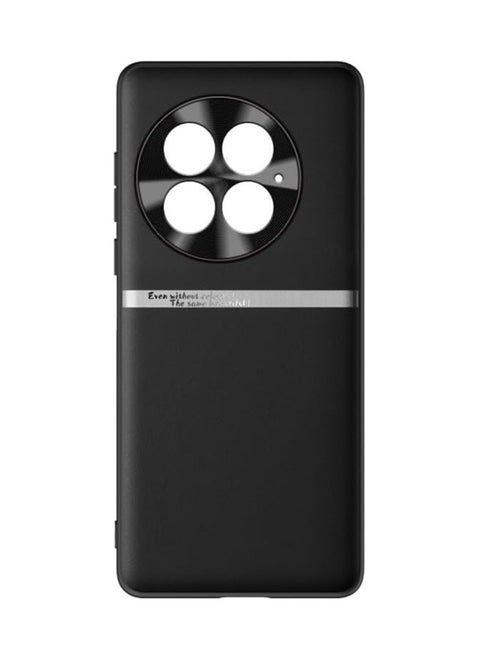 Case Compatible with OnePlus 13 Case, Liquid Vegan PU Leather Case Soft TPU Edge Anti-Fingerprint Shockproof Protective Back Cover for OnePlus 13 5G (Black)