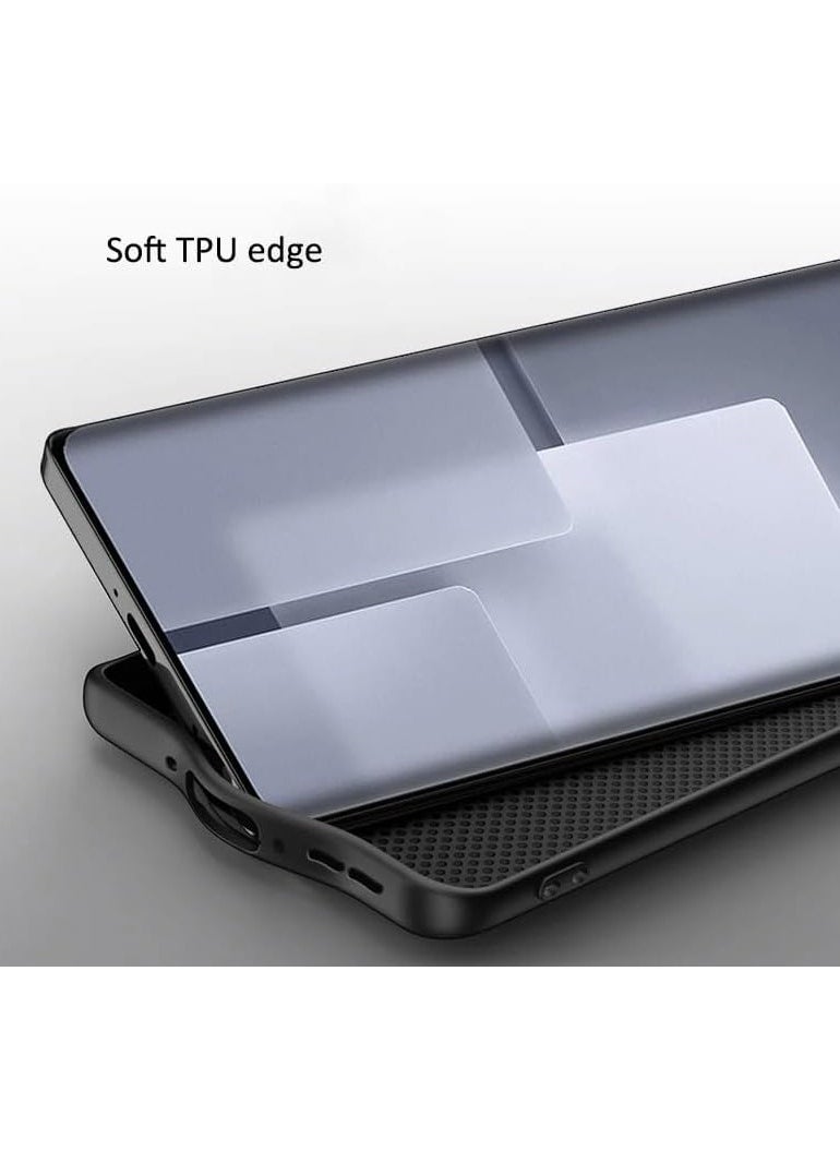 VKL - Case Compatible with OnePlus 13 Case, Liquid Vegan PU Leather Case Soft TPU Edge Anti-Fingerprint Shockproof Protective Back Cover for OnePlus 13 5G (Black) - Image 1