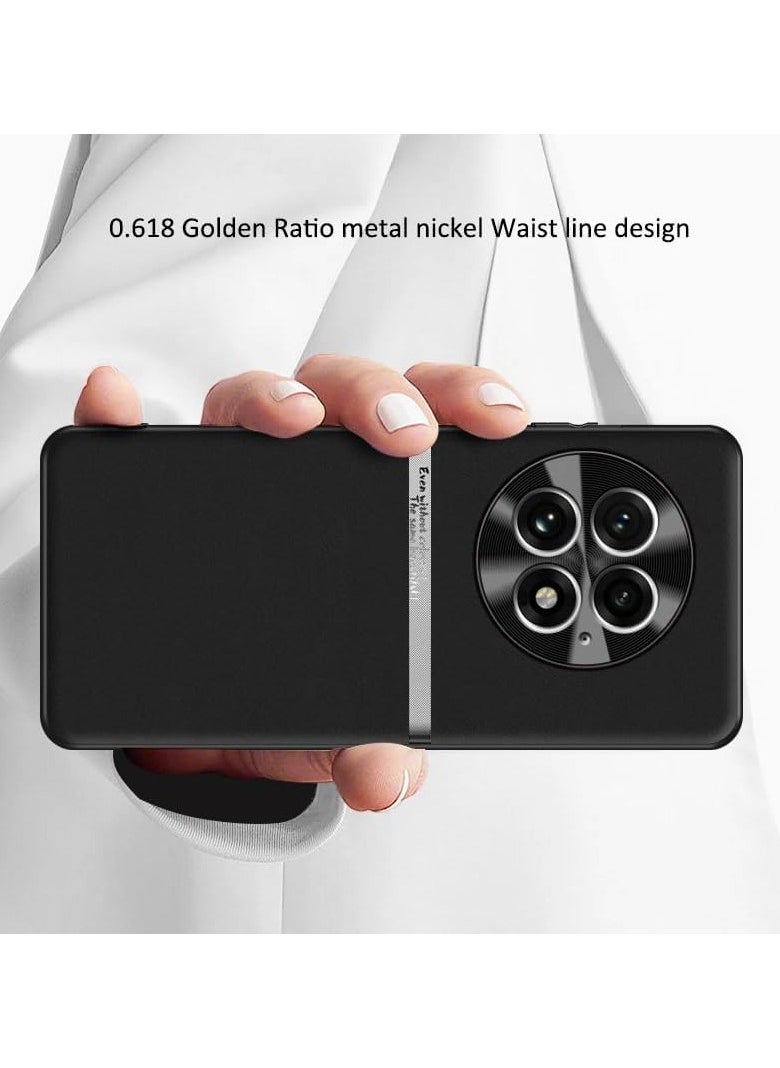 VKL - Case Compatible with OnePlus 13 Case, Liquid Vegan PU Leather Case Soft TPU Edge Anti-Fingerprint Shockproof Protective Back Cover for OnePlus 13 5G (Black) - Image 1