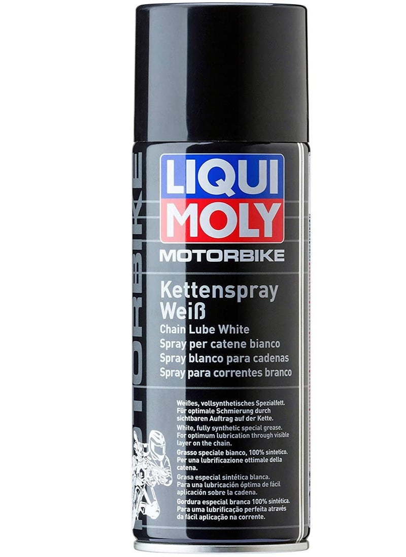 LIQUI MOLY MOTORBIKE KETTEN SPRAY WEISS 400ml  - Image 3