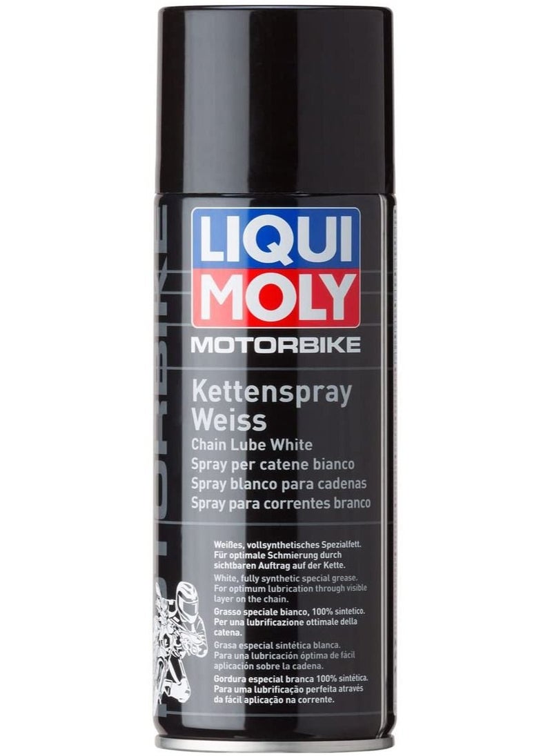 LIQUI MOLY MOTORBIKE KETTEN SPRAY WEISS 400ml  - Image 1