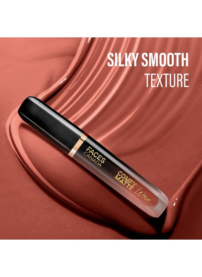 Facescanada - Faces Canada Comfy Matte Wow Liquid Lipstick - Choco Couture 01, 3.8Ml | One Swipe Application | Highly Pigmented | Comfortable Wear | Glides Smoothly | Long Lasting | Transferproof - Image 1