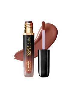 Faces Canada Comfy Matte Wow Liquid Lipstick - Choco Couture 01, 3.8Ml | One Swipe Application | Highly Pigmented | Comfortable Wear | Glides Smoothly | Long Lasting | Transferproof