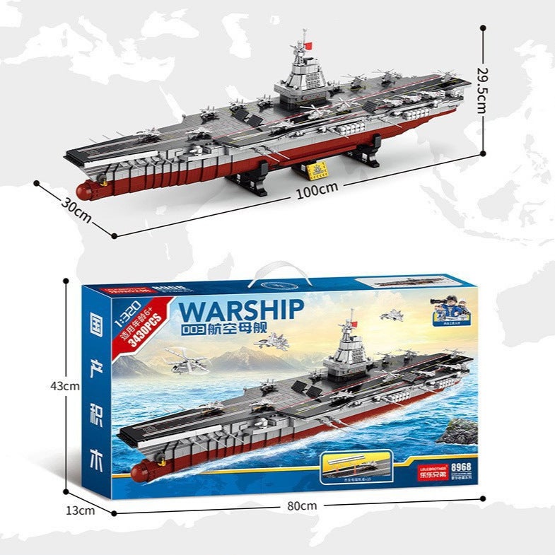 Large Military Aircraft Carrier Building Blocks Set - 800+ Pieces Compatible with Major Brands, Assembly Toy for Teens and Adults - Image 5