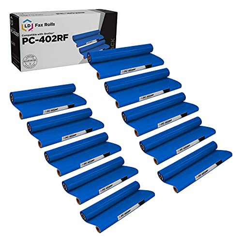 LD Compatible Thermal Ribbon Refill Roll Replacements for Brother PC402 (10-Pack) - Image 1
