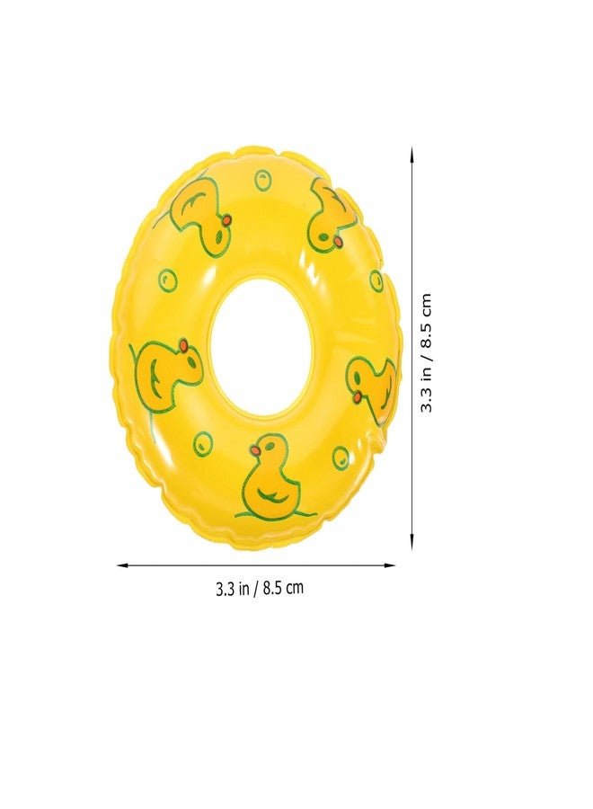JOINPAYA 5pcs Mini Swimming Ring: 3.34in Cute Duck Lifebuoy Decorative Dollhouse Accessories Photo Props for Summer Sport Theme Decor - Image 2