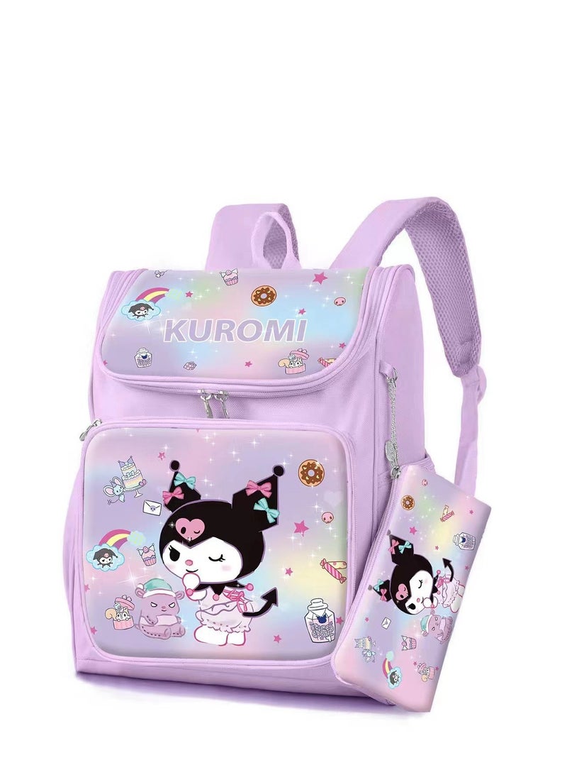 Y&D Kuromi School Bag Backpack Travel Backpack Gift for Girlfriend My melody Cinnamoroll Cartoon Cute Girl Gift