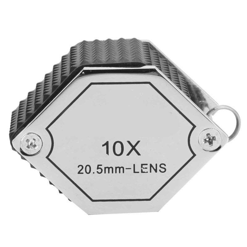 عدسة مكبرة ثلاثية 10X 20.5 مم زجاج بصري لا لوني - تصميم قابل للطي أداة جيب مكبرة للصائغين وجامعي العملات وهواة الطوابع وصانعي الساعات - Image 4