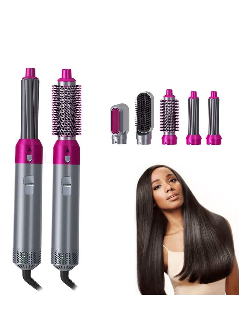 إلترازون Hair Dryer Brush 5 In 1 Hair Blower Brush Hot Air Styler Comb One Step Hairdryer Electric Blowing Hair Dryer Auto Curling Iron - Image 1