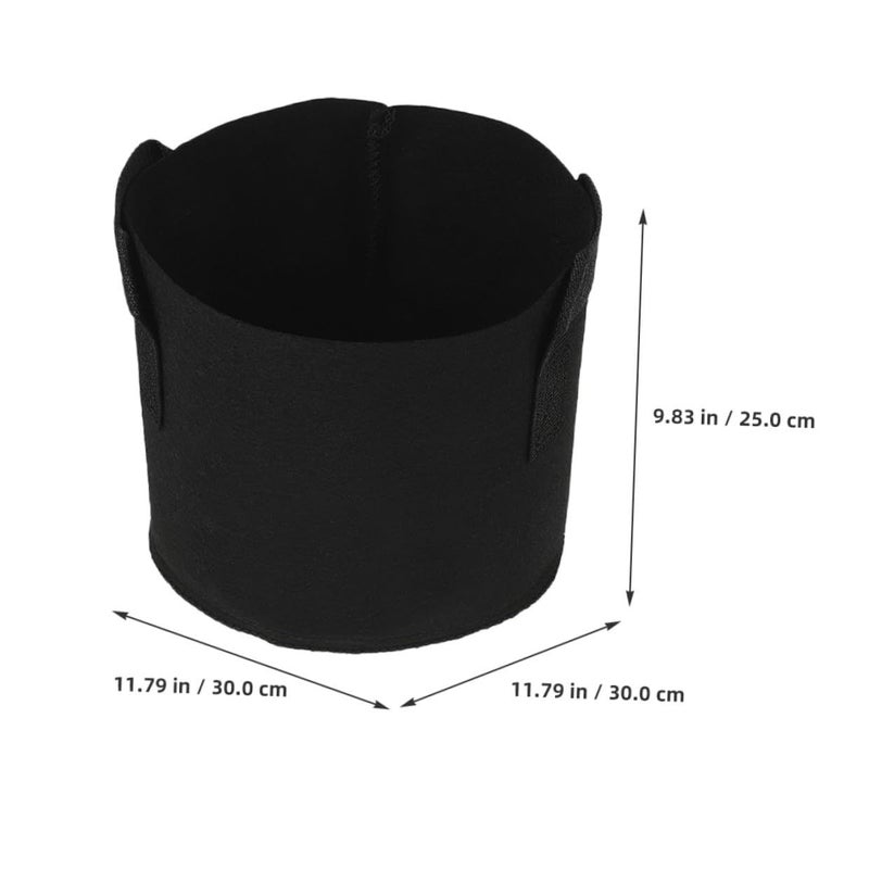 Luxshiny 4 Pack 5 Gallon Black Non Woven Plant Grow Bags For Seedlings Vegetables Fabric Flower Planter Pouches With Thickened Material Suitable For Indoor Outdoor Gardening - Image 3