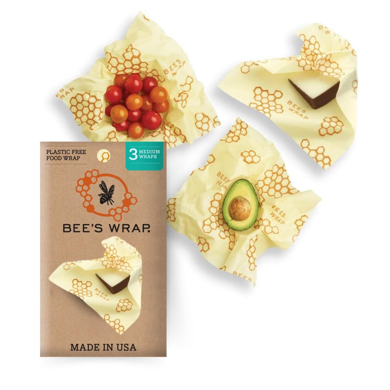 Bee's Wrap Beeswax Wraps for Food - Honeycomb Medium 3 Pack Made in USA Reusable & Organic Food Wraps, Sandwich Wrap & Bowl Covers - Eco-Friendly Alternative to Aluminum Foil & Plastic Wrap - Image 2