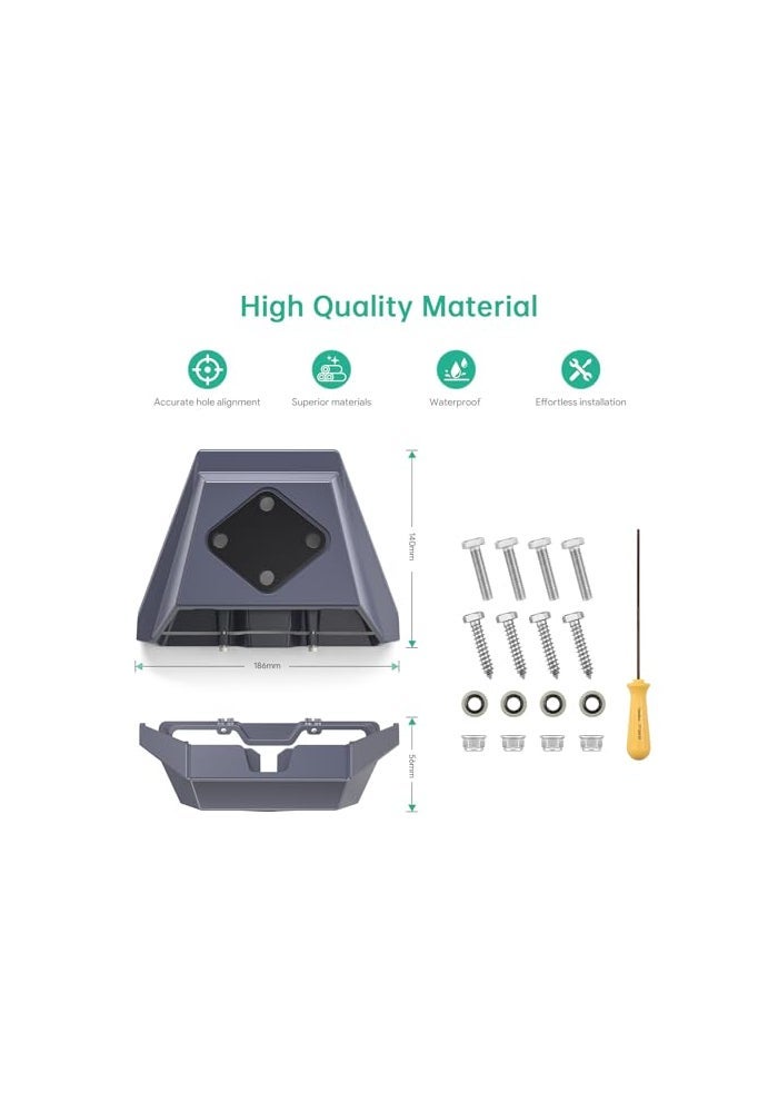 XLTTYWL Starlink Mount Premium Starlink Standard Mobility Roof Bracket for Star Link Starlink Standard 44XGen 3 Flat Dishy Fits RV Boat Wood Metal Plastic or Slotted Vehicle Rails - Image 3
