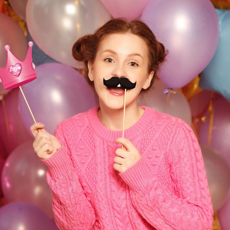 Biswiter 35 Pcs Galentines Photo Booth Props with Photo Frame, Galentines Day Photo Booth Props, Galentines Day Decorations Happy Galentines Day Decoration Be My Galentine Photo Props, Galentines Day for Party - Image 5