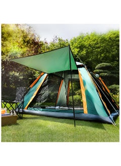 Generic Camping Tent - Family 4-6 Person Easy Setup with Pop-Up Carry Bag Waterproof Windproof for Camping Hiking Mountaineering Aluminum Green  - Image 1