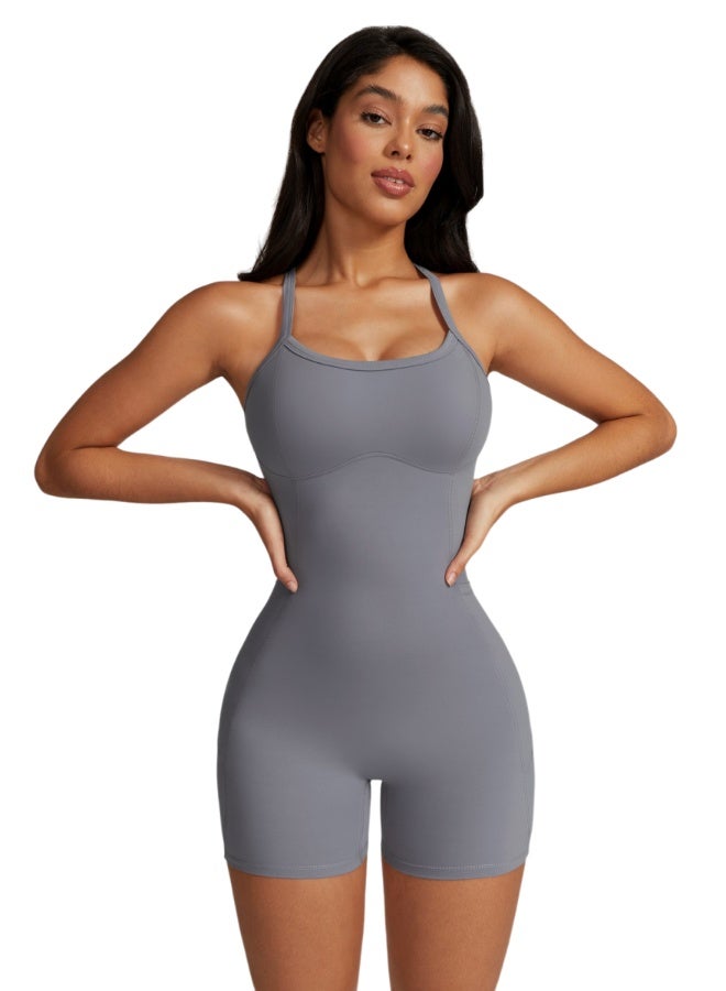 KAWN.YOGA Womens Tank Top Shapewear Bodysuit Tummy Control With Pockets  - Image 1