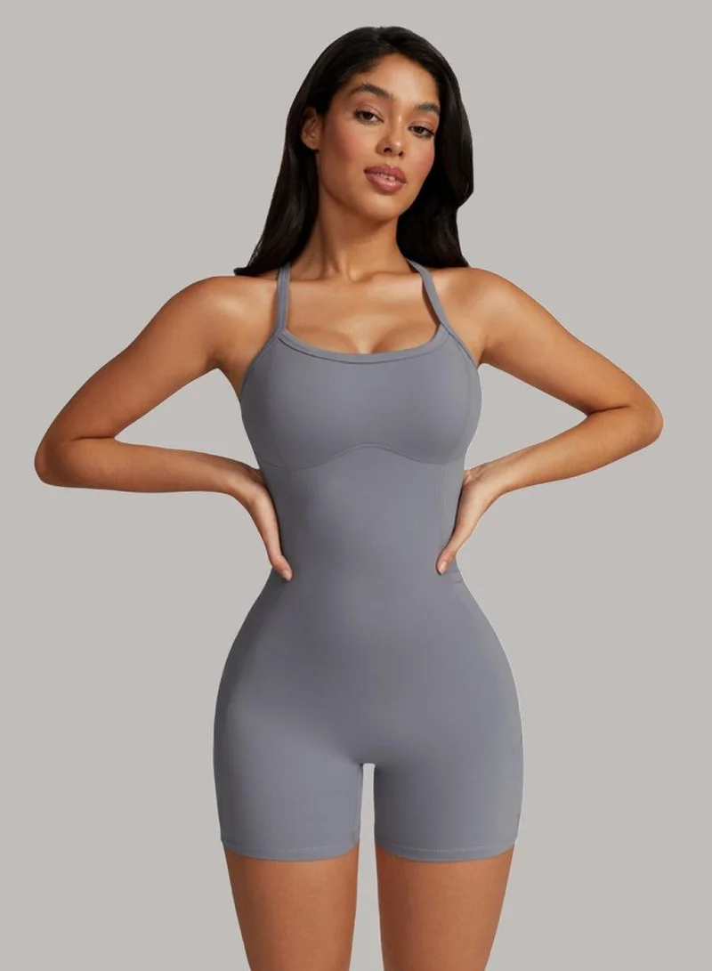 Womens Tank Top Shapewear Bodysuit Tummy Control With Pockets