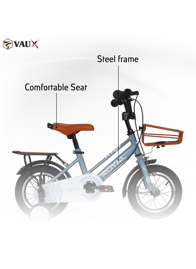 وكس دراجة VAUX Royal للأطفال مقاس 12 بوصة - رمادي  - Image 2