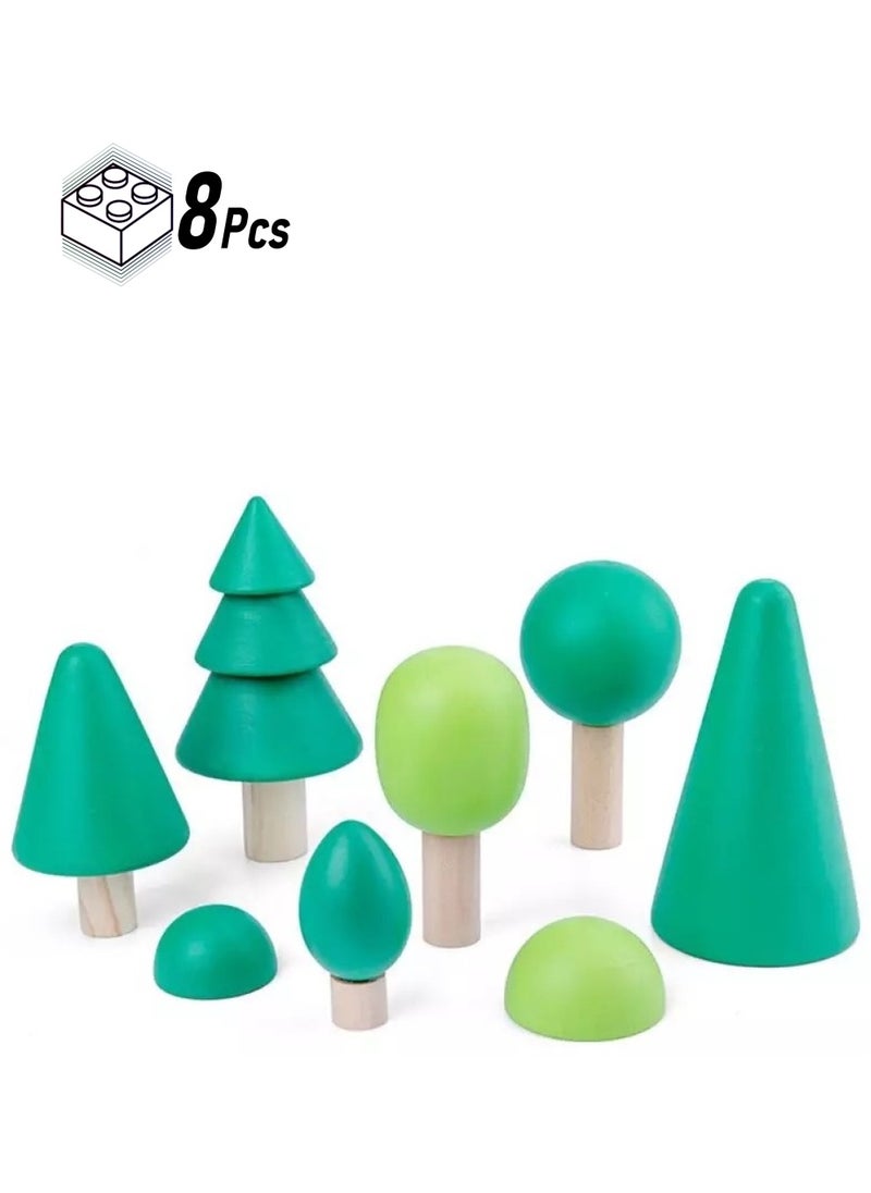 Pikkaboo Woody Buddy 8 Pieces Green Forest  - Image 1