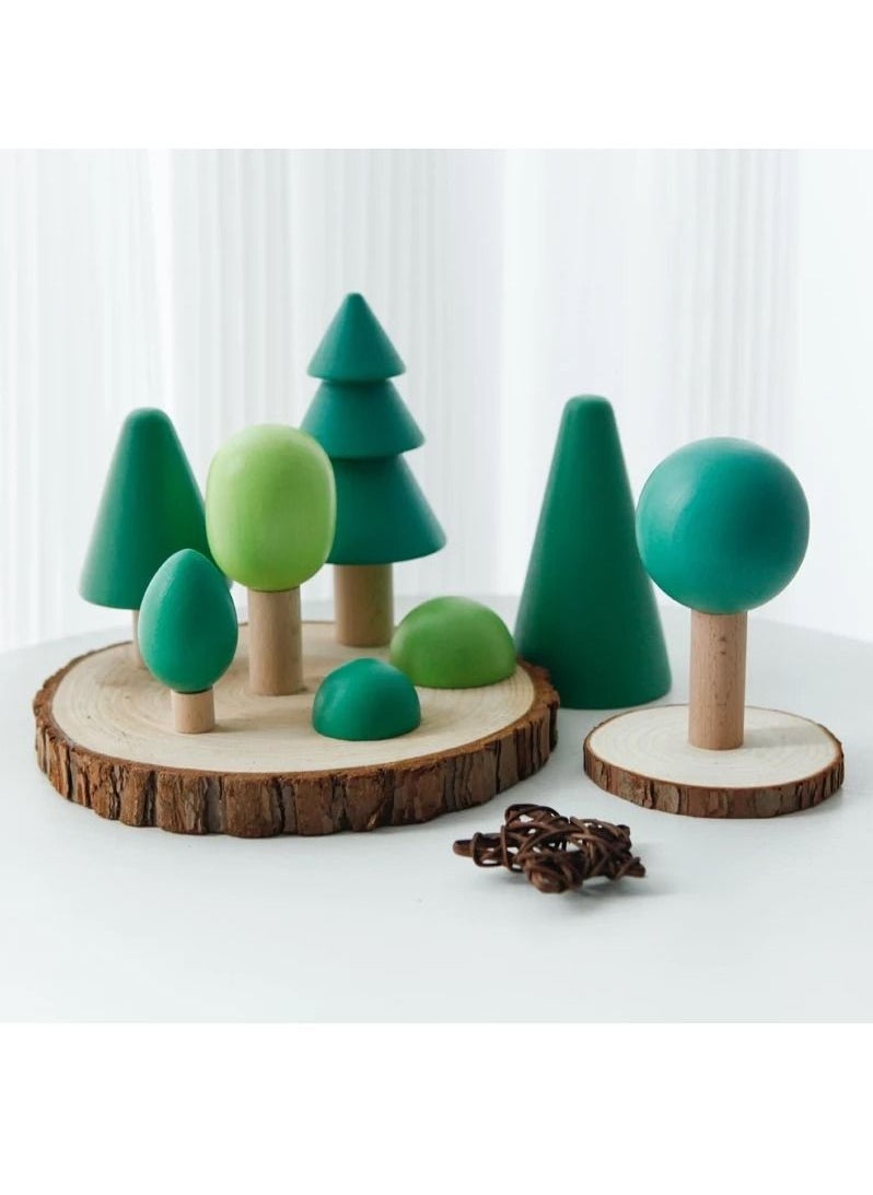 Pikkaboo Woody Buddy 8 Pieces Green Forest  - Image 3