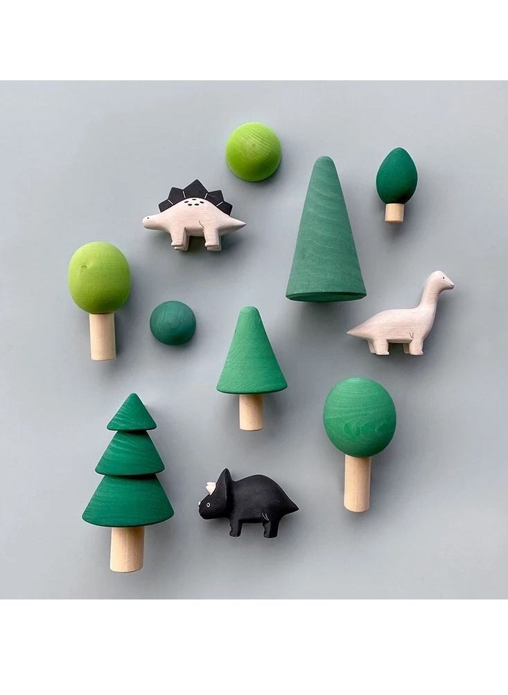 Pikkaboo Woody Buddy 8 Pieces Green Forest  - Image 4