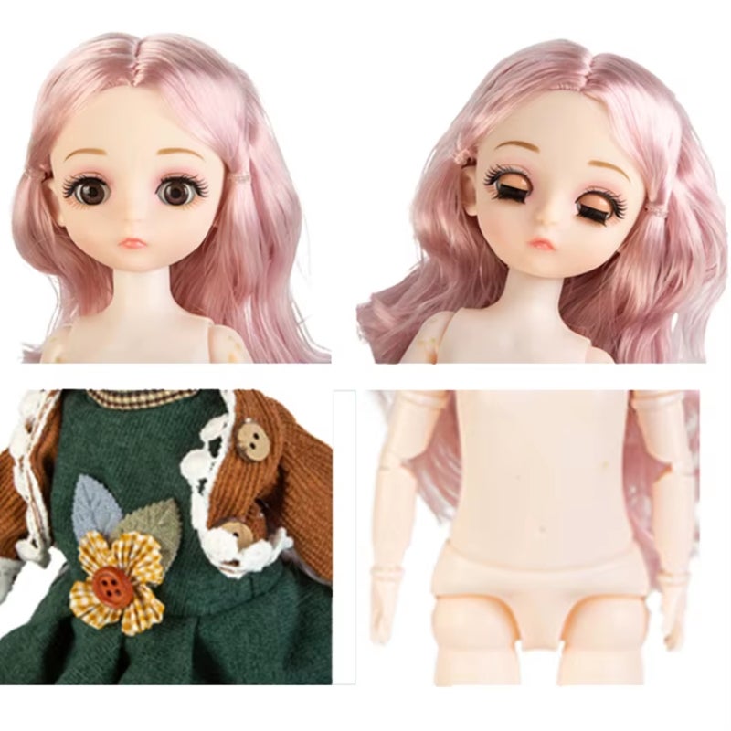 Realistic Vinyl Doll 30cm - 13 Flexible Articulated Joints for Varied Body Movements, Changeable Outfits to Inspire Girls' Creativity for Kids’ Imaginative Play & Gift Giving - Image 3