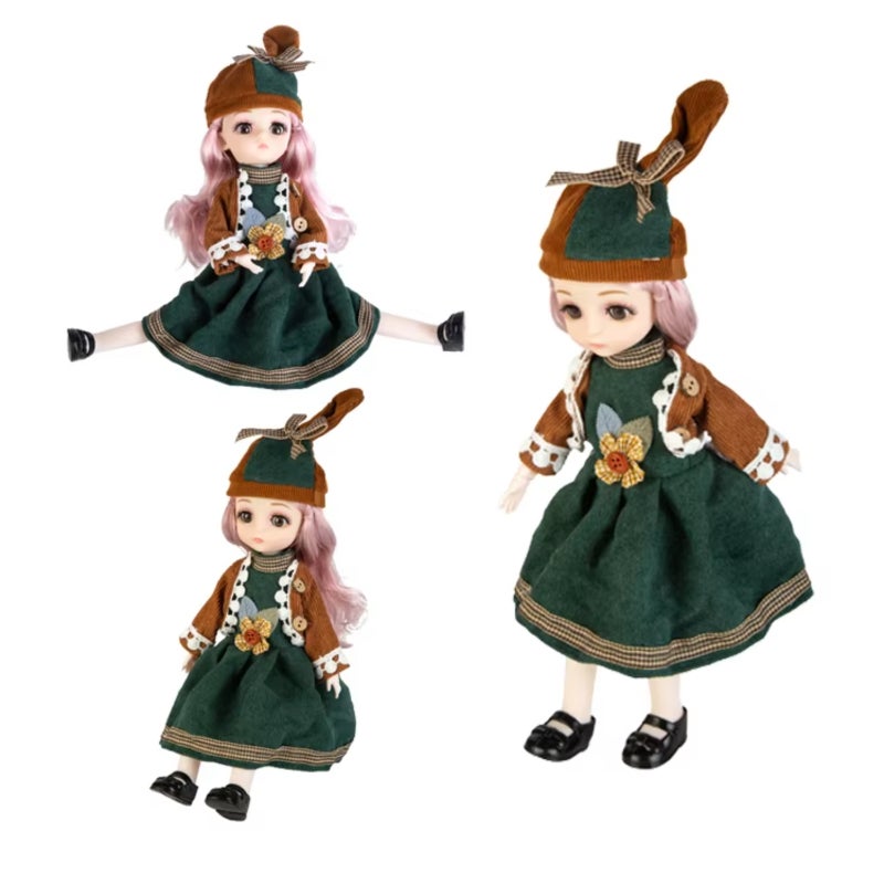 Realistic Vinyl Doll 30cm - 13 Flexible Articulated Joints for Varied Body Movements, Changeable Outfits to Inspire Girls' Creativity for Kids’ Imaginative Play & Gift Giving - Image 5