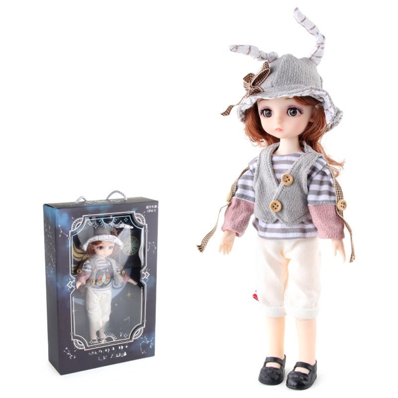 Realistic Vinyl Doll 30cm - 13 Flexible Articulated Joints for Varied Body Movements, Changeable Outfits to Inspire Girls' Creativity for Kids’ Imaginative Play & Gift Giving - Image 1