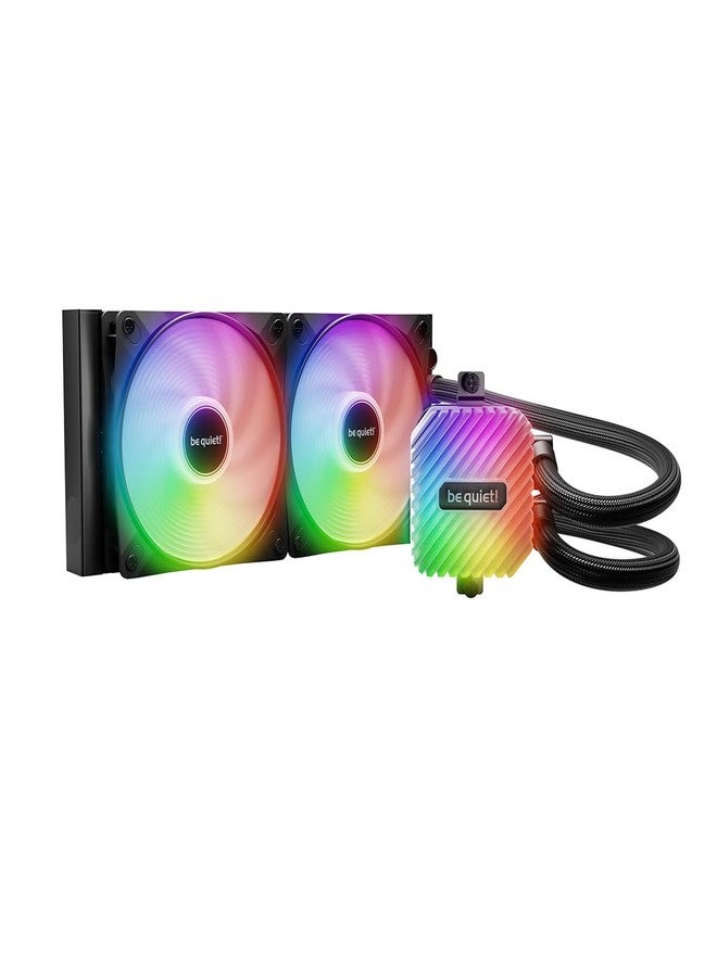 be quiet! Light Loop 240 mm Black Water Cooling for Overclocked Systems, 2x Light Wings LX 120 mm PWM High-Speed ARGB Fan, Stylish ARGB Cooling Block, with ARGB PWM Hub, Impressively High Cooling - Image 1