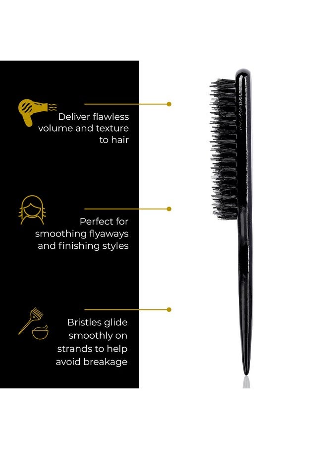 Sally Hershberger Teasing Brush Premium Salontested Teasing Backcombing Slicking And Edge Control Tool Dualended With Bristle Brush And Parting Stick For Thick Through Fine Hair 1 Pc  - Image 2