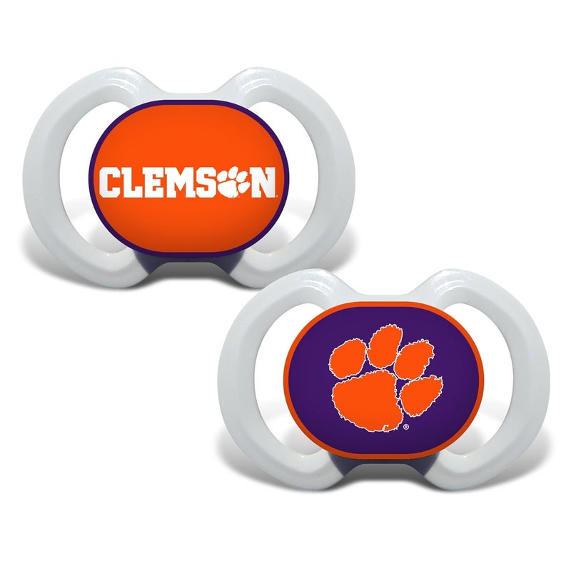 MasterPieces Baby Fanatic Clemson University Tigers 2 Piece Pacifier Set Multicolor One Size CLE212 - Image 1