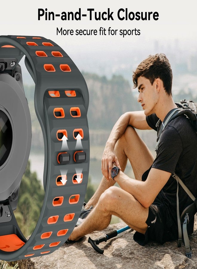 MYSNBKN 22 mm Quick Fit Bracelet for Fenix 8 47 mm/Fenix 7/Fenix 7 Pro/Fenix 6/Fenix 6 Pro/Fenix 5/EPIX/EPIX Gen2, Soft Silicone Replacement Strap for Forerunner 935/945/955/965/Approach S62, 22MM - Image 3