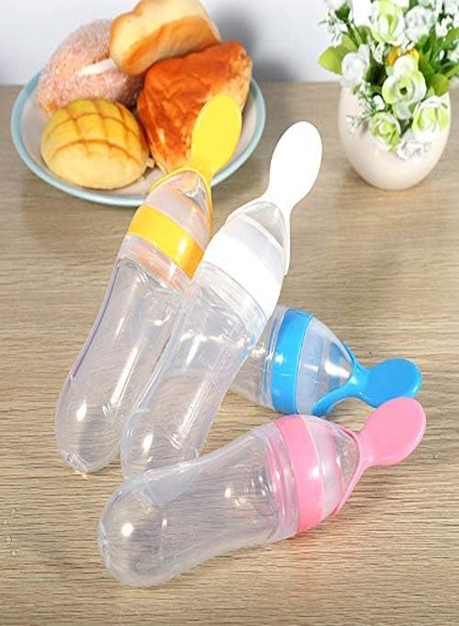 CALIST Baby Food Dispensing Spoon: Squeeze Feeder Dispenser for Baby - Self Feeding Bottle Spoon (Multicolor,Pack of 1) - Image 3